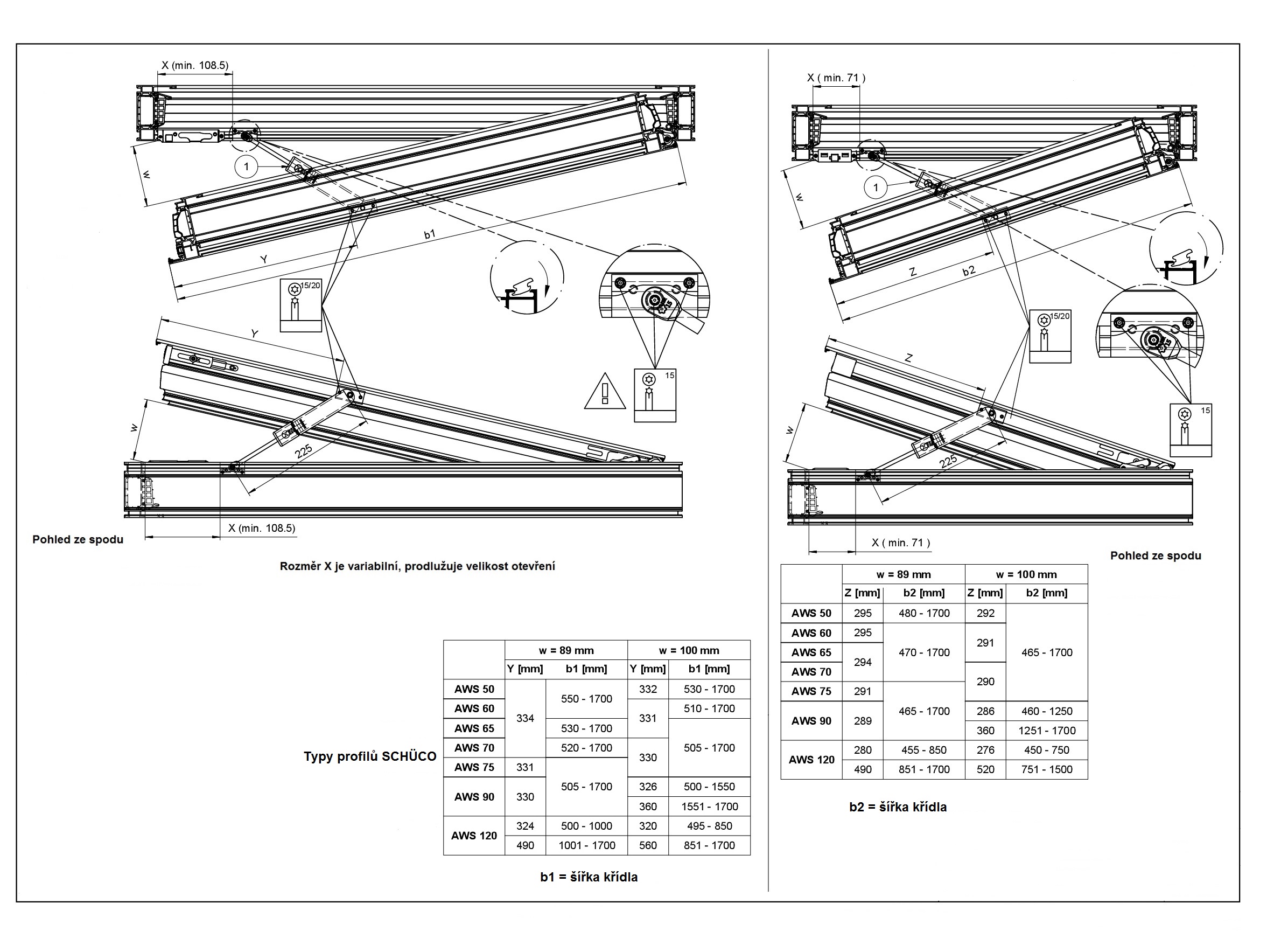 277441-šířka křídla od 455 do 1700 mm dle profilu